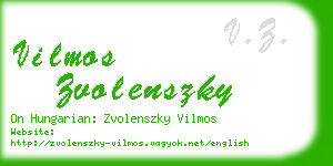 vilmos zvolenszky business card